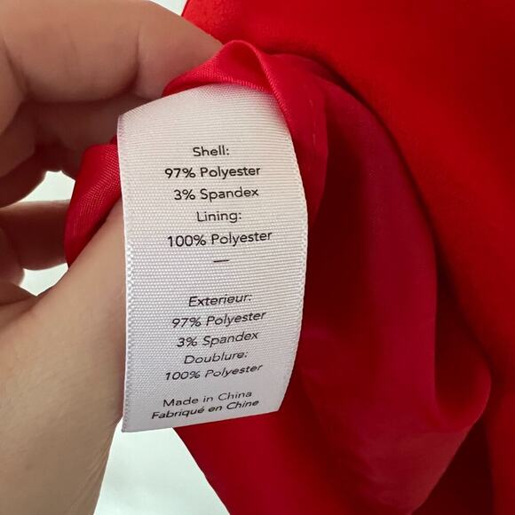 LIKELY Randall Red Draped Asymmetric Sleeveless Mini Dress - Picture 6 of 8